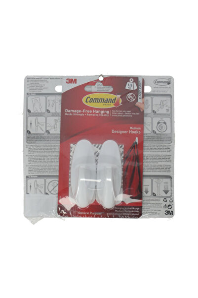 COMMAND Self-Adhesive Strong Hold Damage Free General Purpose Utility Hooks Medium