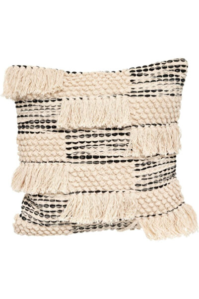 Atmosphera وسادة مربعة الشكل بتفاصيل هامشية ثلاثية الأبعاد 45 × 45 سم