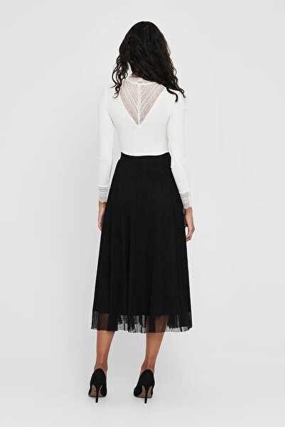 ONLY Kadın Onllavına Beli Lastikli Maxi Boy Etek 15214303 Siyah