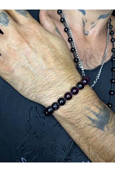 Mos Tespih سوار من حجر العقيق الطبيعي 19 حجرًا