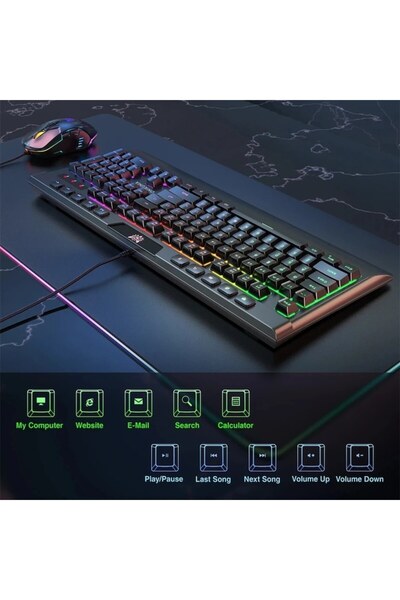 Onikuma G21 plus CW902 gaming keyboard with mouse RGB 6400 DPI
