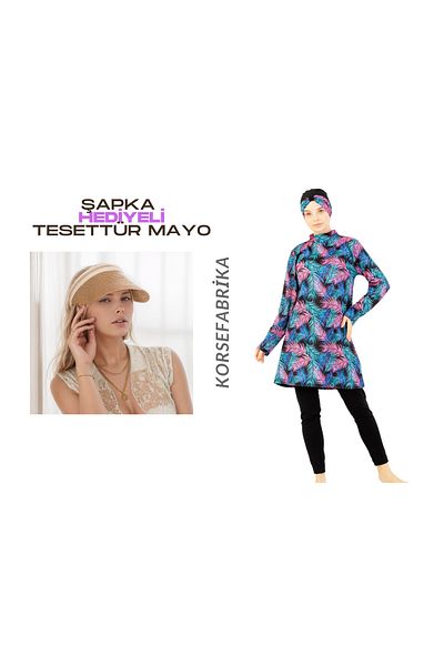 korsefabrika trend mood store Bucket Hat Gifted Wide Fit Patterned Long Tunic Bra Water Repellent Tecture Swimsuit