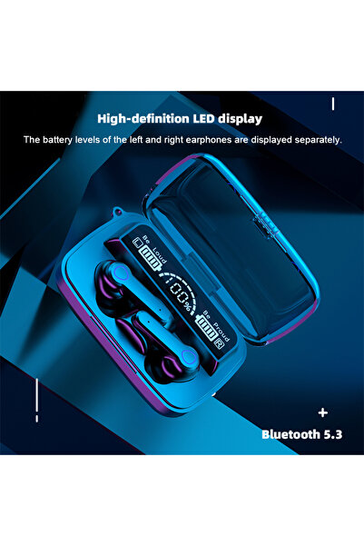 OEM TWS EM-M19 Smart Wireless Earbuds, Bluetooth 5.3, HiFi Sound, Dual Mode, LED Display, Built-in Mic