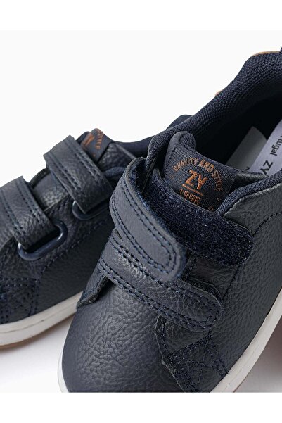 Ziddy Trainers for Baby Boys 'ZY 1996', Dark Blue/Camel