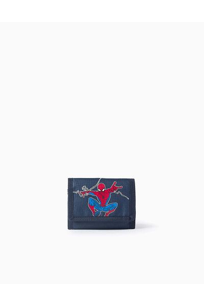 Ziddy Wallet with Prints for Boys 'Spiderman', Dark Blue