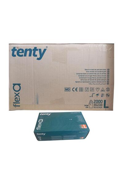 Tenty - Inspection Gloves Flexs a Powder Free Latex Large 20 Pack of 100