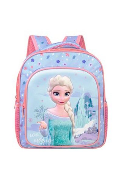 Frozen Kindergarten Backpack Pink Light Blue 3D