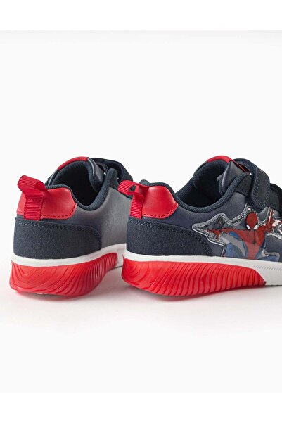 Ziddy Trainers with Lights and Touch-Fastening Strap for Boys 'Spiderman', Blue