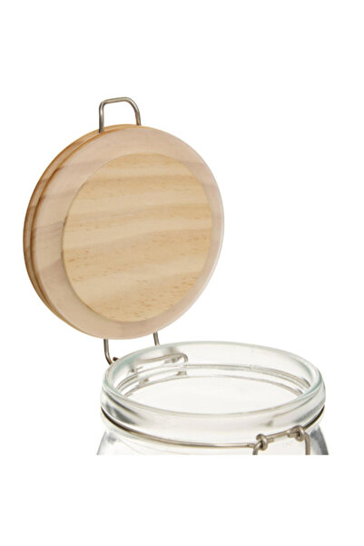 Five Simply Smart Wording Glass Jar with Pine Lid 2 Liter