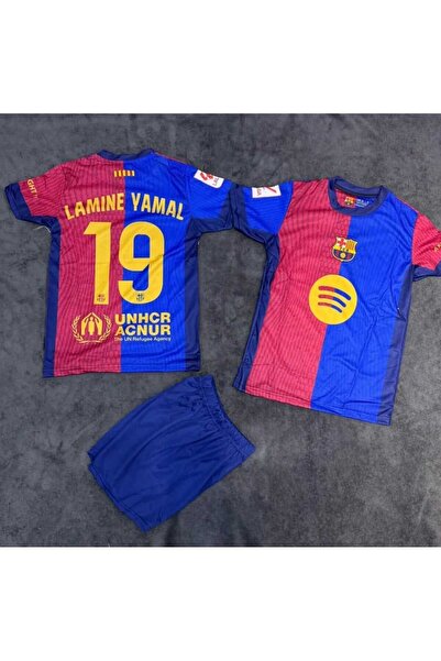 alissport Bordo 2024 Barcelona Lamine Yamal.19 Numara Çocuk Forma Takımı 3'lü...