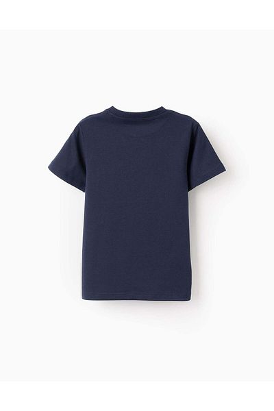 Ziddy Pack of 2 Cotton T-shirts for Boys, Dark Blue