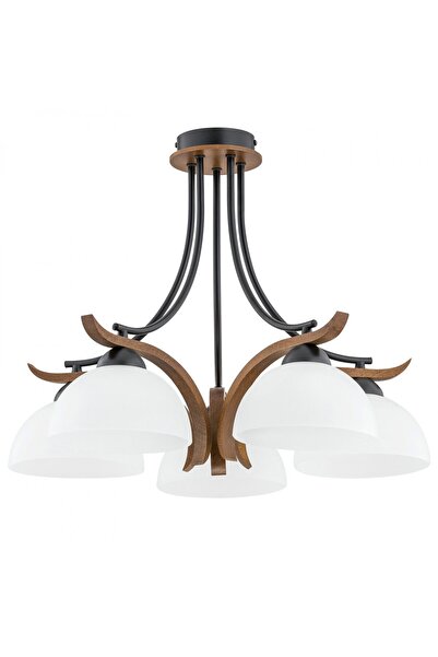 Klausen Candelabru Bran KL105007, 5xE27, alb+maro+negru, IP20,