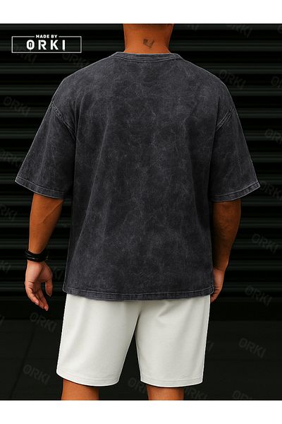 EFFRENATU Orki Trust Issue – Oversize Men's Streetwear Tie Dye T-Shirt & White Shorts Set
