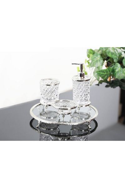 the tocco home Bathroom Set Silver Without Handle