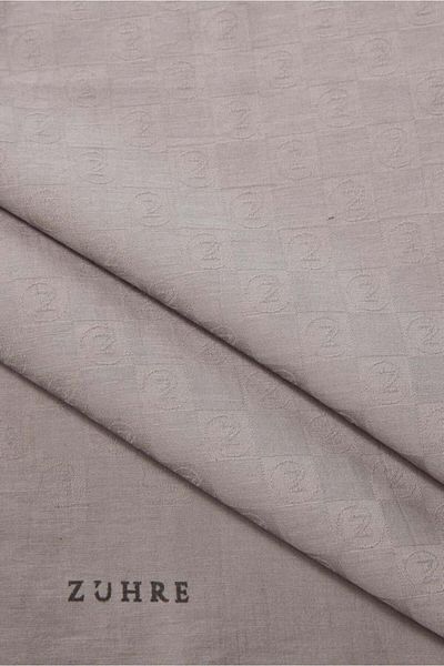 Zühre Monogram Patterned Gray Seher Shawl 0106