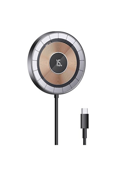 OEM Încărcător wireless pentru dispozitive mobile, interfață Type-C, compatibil QI și MagSafe, 15W, negru