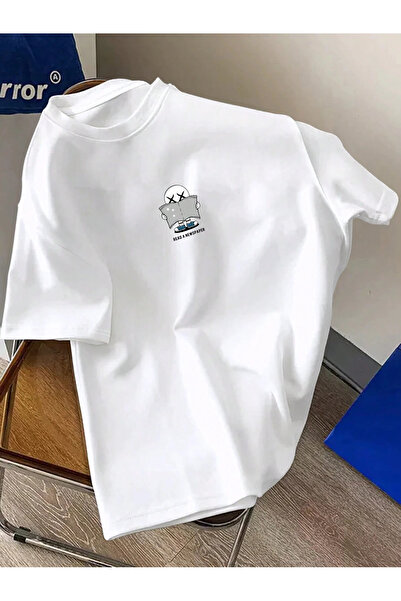 SVART WEAR Citiți o ziară Digital cu imprimeu bumbac 100% supradimensionat Fu...