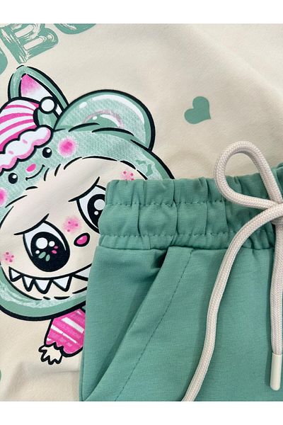 chibuumbabykids Girl's Labubu Printed Tracksuit Set