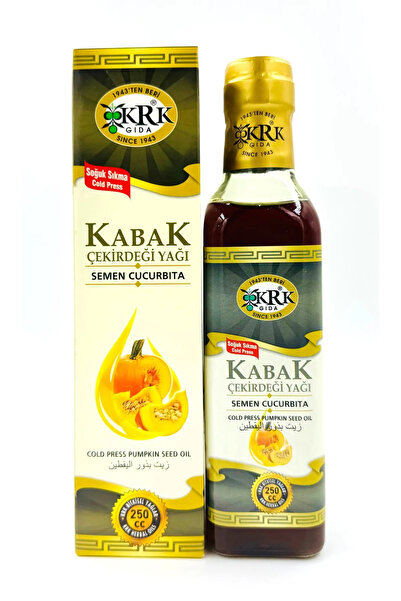 Krk Gıda زيت بذور اليقطين 250 سي سي معصور على البارد