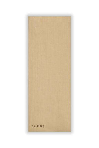 Zühre Monogram Patterned Beige Seher Shawl 0106