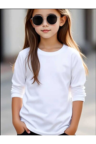 BEBEĞİME ÇORAP Školní tričko z česané bavlny s dlouhým rukávem