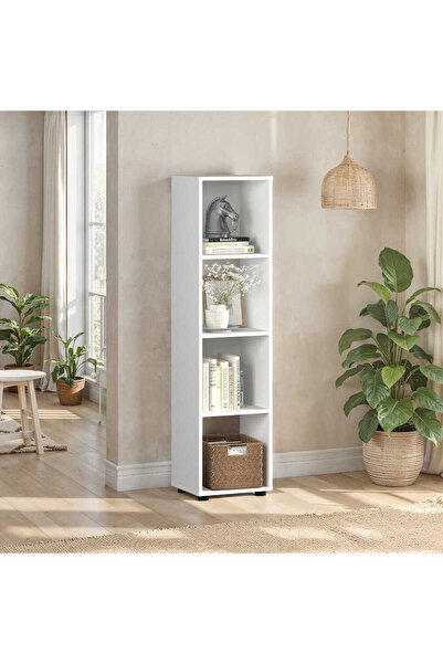 Adore Mobilya Cubic Kitaplık Beyaz 36x140,5x30 cm