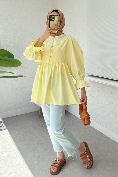 Salih Çelebi Baby Collar Tunic 23451 - ΚΙΤΡΙΝΟ