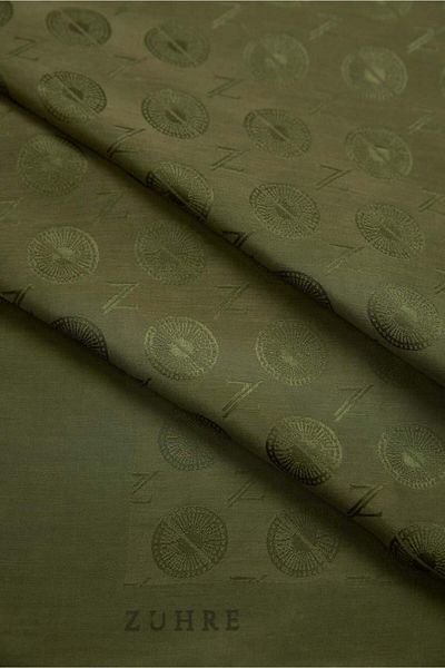 Zühre Khaki Z Monogram Scarf 0083