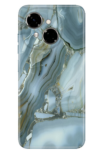 TECNO Spark Go 1 2025 6.67" Kılıf Renkli Silikon Baskılı TPU Carlo Mermer