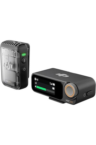 DJI Mic 2 (1 TX + 1 RX), Wireless Microphone with Intelligent Noise Cancelling