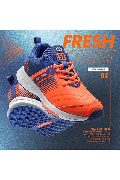 SOLM8 S2 Cricket Shoes - Advanced Grip Rubber Spikes for Grass, Ultralight Cushioning
