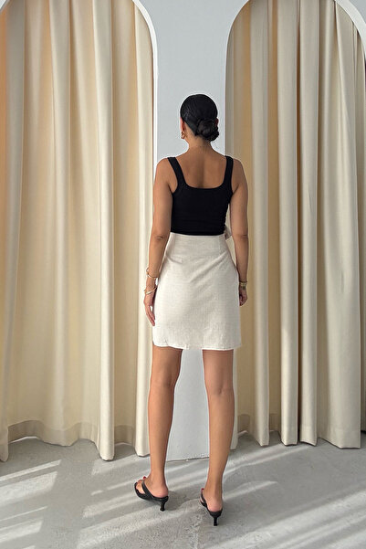 Seda Yalçın Atelier Natural Side Tie City Size Skirt