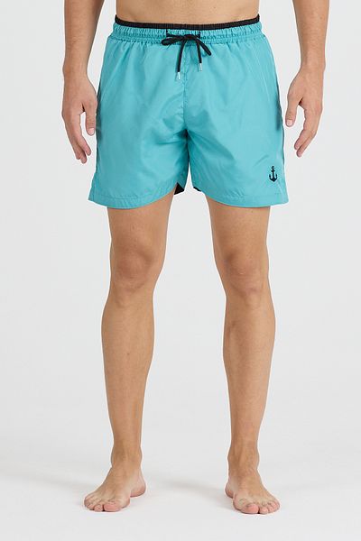 pandy Colorful Lined Mesh Pocket Zippered Swim Shorts