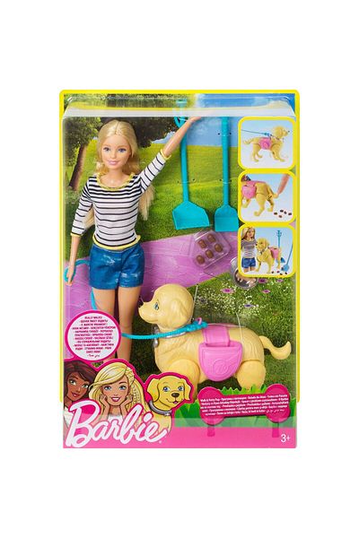 NillyToys DWJ68 باربي مع كلبها في تدريب المرحاض