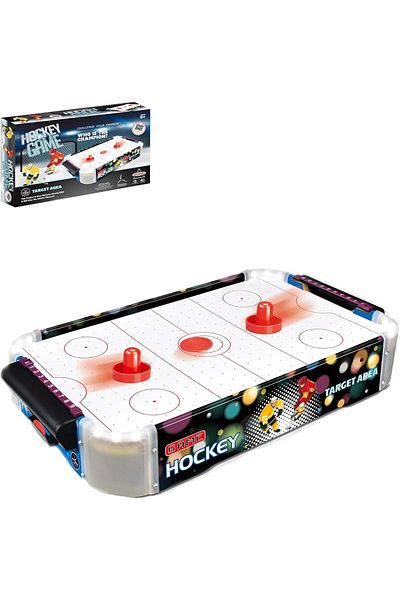 Generic Wooden Ice Hockey Table Board Game - Tabletop Air Ice Hockey Game with Pucks and Pushers, Air Hockey