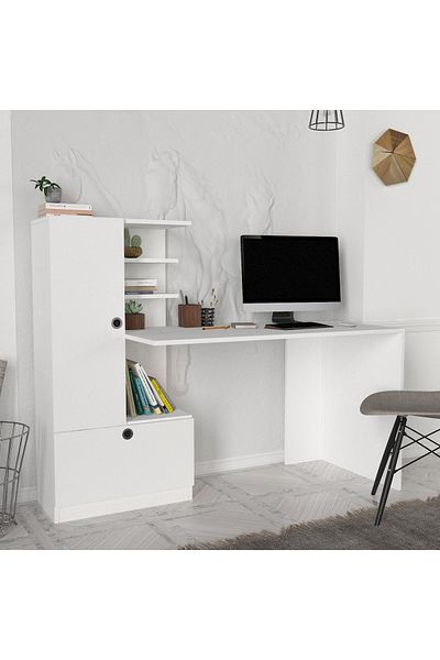 UnicUtil Birou, WhiteEdge Design, UnicUtil, 149.5 x 61.8 x 120 cm, Alb, UUDESK16
