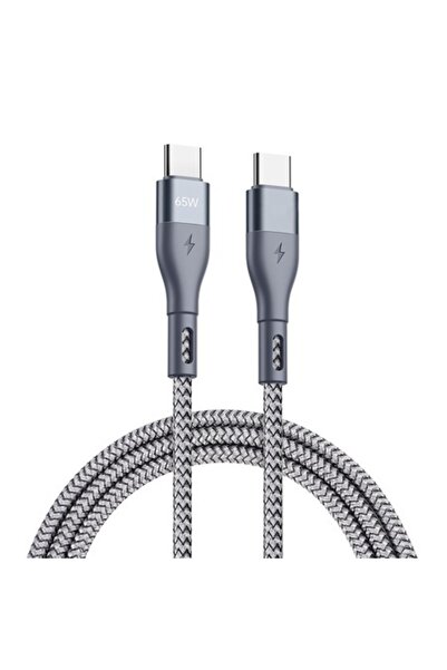 Gear Cablu Data Power 2x Type-C Super Fast Charging 65W, Protect, 480Mbps, 1m, V63, Alumix, Metal Gr