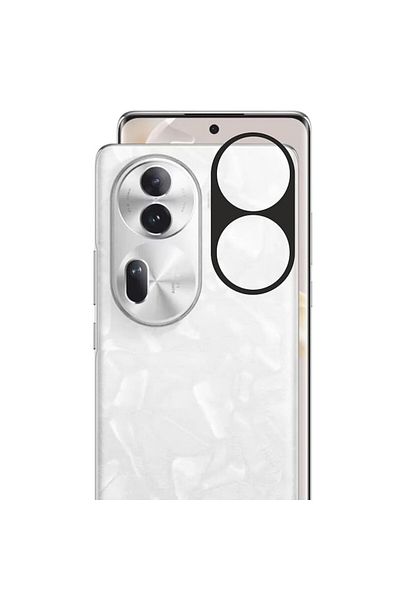 Gear Rear Camera Protector for Oppo Reno11 Pro, City, A42, Hard Glass, Pitch Black