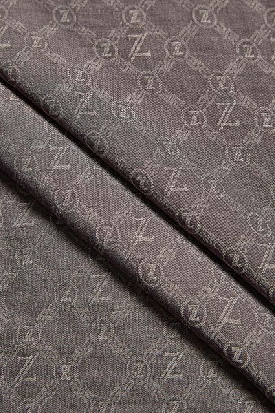 Zühre Monogram Patterned Mink Greenhouse Shawl 0021