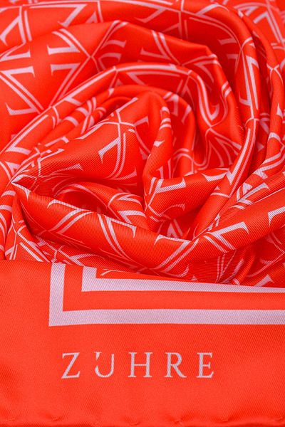 Zühre Monogram Patterned Polyester Twill Scarf 0081 V29