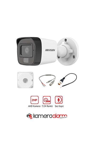 kamera alarm sepeti HIKVISION DS-2CE16D0T-LPFS 2MP GECE GÜNDÜZ RENKLİ AHD BUL...