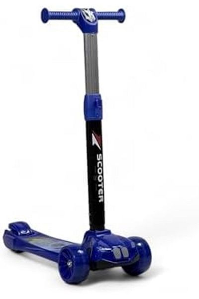 ماركة غير محددة 2-in-1 Kick Scooter, Adjustable Height Foldable Scooter, 3 LED Lighted Wheels and Anti-Slip