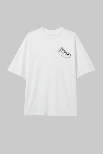Dupe Design Hot Dog Printed Oversize T-Shirt