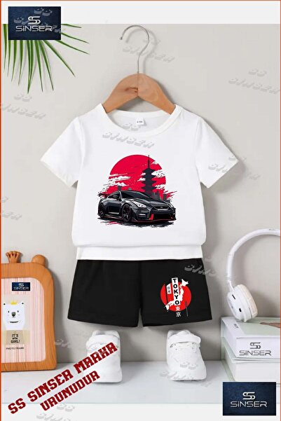 SS SİNSER Παιδικό UNISEX μπλουζάκι με λαιμόκοψη "CAR TOKYO BLACK CIRCLE ONUND...