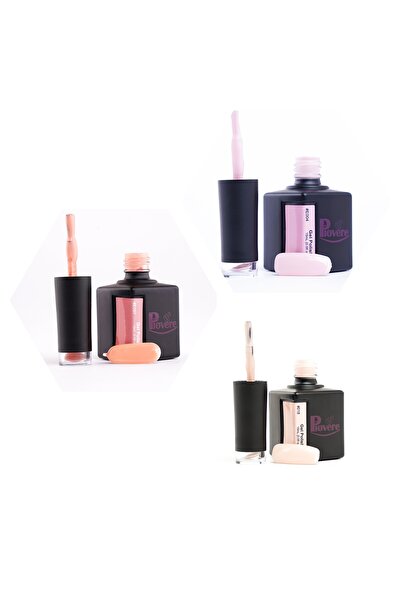 PIOVERE Kalıcı oje French 3'lu seti (15ml)