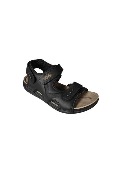 Yaz Kış Ayakkabı Yazkiş Men's Black Velcro Sandals
