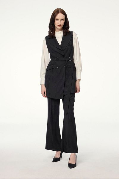 Zühre Black Vest Pants Double Suit Tk-1669