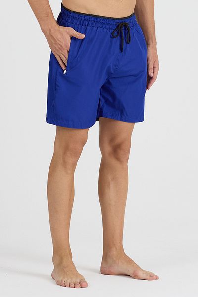 pandy Colorful Lined Mesh Pocket Zippered Swim Shorts