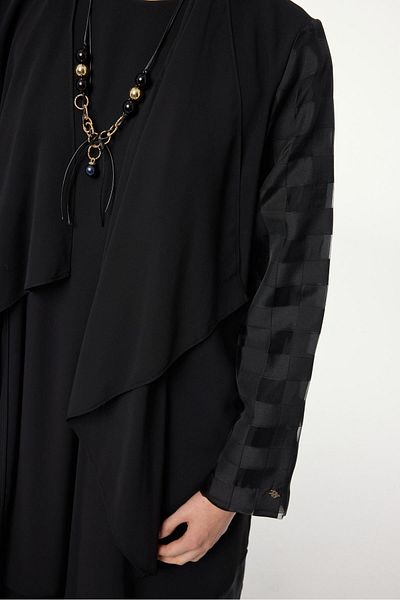 Zühre Sleeve Detailed Casual Black Double Suit Tk-1632