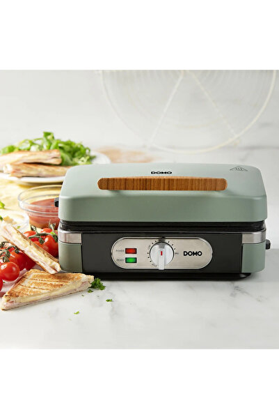 Domo Aparat de sandvișuri 3 în 1, DOMO, Aparat de gustări, verde pastel
